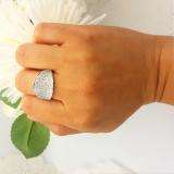 1.25 Carat (ctw) 14k White Gold Round Diamond Ladies Cocktail Right Hand Ring 1 1/4 CT