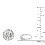 0.05 Carat (ctw) Round White Diamond  Ladies Promise Bridal Engagement Ring 10K White Gold