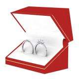 1.25 Carat (ctw) 14k White Gold Princess Diamond Ladies Bridal Engagement Ring Set