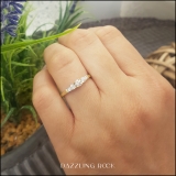 0.45 Carat (ctw) 14K Yellow Gold Round & Baguette Cut Diamond Ladies 3 Stone Engagement Bridal Ring