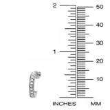 0.20 Carat (ctw) 10K White Gold Round White Diamond Ladies Hoop Earrings