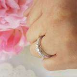 0.65 Carat (ctw) 14k White Gold Round Diamond 3 Stone Ladies Bridal Engagement Ring