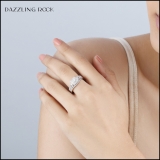 0.50 Carat (ctw) 14k White Gold Round & Princess Diamond Ladies Bridal Engagement Ring Matching Band Set 1/2 CT