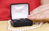 0.40 Carat (ctw) 10k White Gold Princess & Baguette Diamond Ladies Bridal Engagement Ring Set