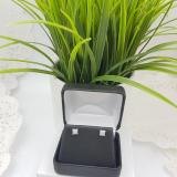 0.05 Carat (ctw) 10K White Gold Real Diamond Kite Shape Mens Hip Hop Iced Stud Earrings