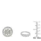 10K White Gold Round Cubic Zirconia Ladies Stackable Anniversary Wedding Band