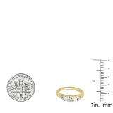 14K Yellow Gold Round Cubic Zirconia Ladies Stackable Anniversary Wedding Band
