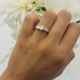 0.60 Carat (ctw) 14k White Gold Round Diamond Ladies Bridal Engagement Ring