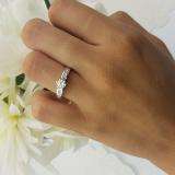 0.60 Carat (ctw) 14k White Gold Round Diamond Ladies Bridal Engagement Ring