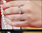 2.00 Carat (ctw) Princess & Round White Diamond Ladies Bridal 3 Stone Engagement Ring 2 CT 14K White Gold
