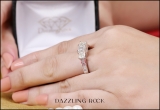 2.00 Carat (ctw) Princess & Round White Diamond Ladies Bridal 3 Stone Engagement Ring 2 CT 14K White Gold