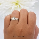 0.25 Carat (ctw) 18K Yellow Gold Round Diamond Ladies Bridal Promise Ring Set Matching Band 1/4 CT