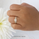 0.25 Carat (ctw) 18K Yellow Gold Round Diamond Ladies Bridal Promise Ring Set Matching Band 1/4 CT