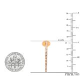 0.33 Carat (ctw) 18K Plated Rose Gold Sterling Silver Round Diamond Ladies Hoop Earrings 1/3 CT