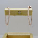 0.33 Carat (ctw) 18K Plated Rose Gold Sterling Silver Round Diamond Ladies Hoop Earrings 1/3 CT