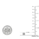0.03 Carat (ctw) Round White Diamond V Prong Square Shape Mens Hip Hop Iced Stud Earring (Only 1Pc) 10K White Gold