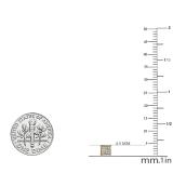 0.03 Carat (ctw) Round White Diamond V Prong Square Shape Mens Hip Hop Iced Stud Earring (Only 1Pc) 18K Yellow Gold