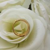 0.45 Carat (ctw) 18K Yellow Gold Round Diamond Ladies Anniversary Wedding Band Milgrain Guard Double Ring 1/2 CT