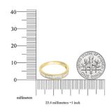 0.55 Carat (ctw) 10K Yellow Gold Princess Diamond Ladies Wedding Matching Band Stackable Ring 1/2 CT