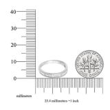 0.55 Carat (ctw) 14K White Gold Princess Diamond Ladies Wedding Matching Band Stackable Ring 1/2 CT