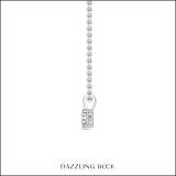 0.50 Cttw Princess Cubic Zirconia 4 Prong Solitaire Pendant with 18 inch Silver Chain, 925 Sterling Silver