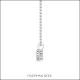 2.00 Cttw Princess Cubic Zirconia 4 Prong Solitaire Pendant with 18 inch Silver Chain, 925 Sterling Silver