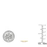 0.10 Carat (ctw) 10K Yellow Gold Round Cut White Diamond Ladies Anniversary Wedding Stackable Band Contour Guard Ring 1/10 CT