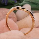 0.10 Carat (ctw) 10K Yellow Gold Round Cut White Diamond Ladies Anniversary Wedding Stackable Band Contour Guard Ring 1/10 CT