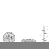 0.50 Carat (ctw) 14k White Gold Round Diamond Ladies 3 Stone Split Shank Engagement Bridal Ring 1/2 CT