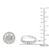0.55 Carat (ctw) 14k White Gold Round Diamond Men's Anniversary Wedding Band Ring 1/2 CT