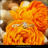 0.10 Carat (ctw) Sterling Silver Round Diamond Ladies Swirl Twisted Solitaire Bridal Engagement Promise Ring 1/10 CT
