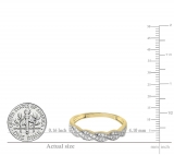 0.25 Carat (ctw) 14k Yellow Gold Round Diamond Ladies Anniversary Wedding Stackable Band Swirl Ring 1/4 CT