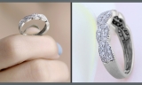 0.25 Carat (ctw) 14k White Gold Round Diamond Ladies Anniversary Wedding Stackable Band Swirl Ring 1/4 CT