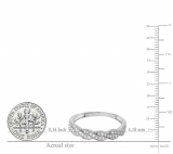 0.25 Carat (ctw) 14k White Gold Round Diamond Ladies Anniversary Wedding Stackable Band Swirl Ring 1/4 CT