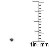 0.30 Carat (ctw) 10k White Gold Blue & White Diamond Ladies Cluster Flower Stud Earrings 1/3 CT