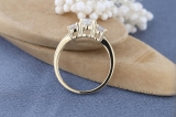 1.00 Carat (ctw) 14k Yellow Gold Round Cut Diamond Ladies 3 Stone Bridal Engagement Ring 1 CT