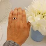 1.00 Carat (ctw) 14k White Gold Princess Cut Black and White Diamond Ladies Bridal 3 Stone Engagement Ring 1 CT
