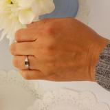 1.00 Carat (ctw) 14k White Gold Princess Cut Black and White Diamond Ladies Bridal 3 Stone Engagement Ring 1 CT