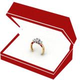 1.00 Carat (ctw) 14k Yellow Gold Round Diamond Ladies 3 Stone Engagement Bridal Ring 1 CT