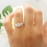 1.50 Carat (ctw) 14k White Gold Round Diamond Ladies 3 Stone Engagement Bridal Ring 1 1/2 CT