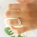 1.50 Carat (ctw) 14k White Gold Round Diamond Ladies 3 Stone Engagement Bridal Ring 1 1/2 CT