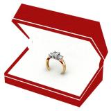 1.50 Carat (ctw) 14k Yellow Gold Round Diamond Ladies 3 Stone Engagement Bridal Ring 1 1/2 CT