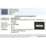 IGI CERTIFIED 1.01 Carat (ctw) 14K White Gold Princess Cut White Diamond Ladies 5 Stone Bridal Wedding Band Anniversary Ring 1 CT