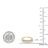 2.00 Carat (ctw) Princess White Diamond Ladies 5 Stone Wedding Ring 2 CT 10K Yellow Gold