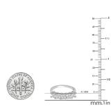 2.00 Carat (ctw) Princess White Diamond Ladies 5 Stone Wedding Ring 2 CT 14K White Gold