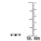 0.75 Carat (ctw) 18K White Gold Round Black and White Diamond Ladies 5 Stone Bridal Wedding Band Anniversary Ring 3/4 CT
