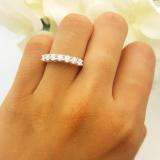 0.75 Carat (ctw) 14K White Gold Round White Diamond Ladies 7 Stone Bridal Wedding Band Anniversary Ring 3/4 CT
