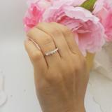 0.50 Carat (ctw) 14K White Gold Round White Diamond Ladies 7 Stone Bridal Wedding Band Anniversary Ring 1/2 CT