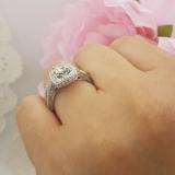 2.00 Carat (ctw) 14k White Gold Round Diamond Ladies Halo Style Bridal Engagement Ring Set Matching Band 2 CT