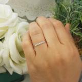 0.25 Carat (ctw) 10k White Gold Round Diamond Ladies 7 Stone Anniversary Wedding Band Stackable Ring 1/4 CT